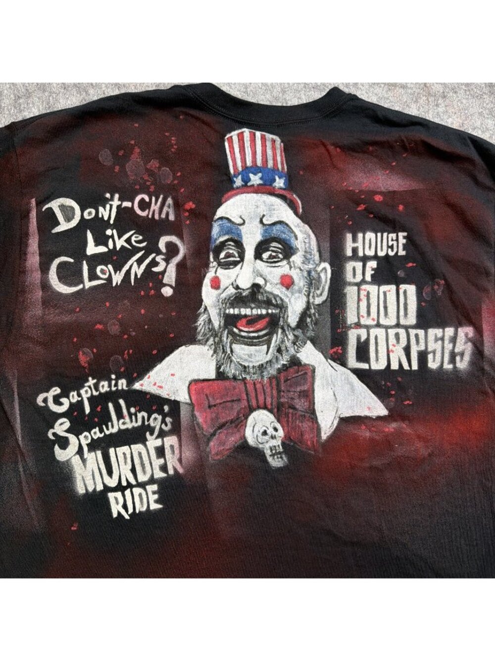 House Of 1000 Corpses Captain Spalding Airbrush Artisan Men's T-Shirt Horror XL